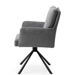 New Wohnen Design Tischsessel in Grau - drehbar - Portland S (2er Set)