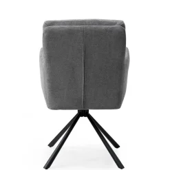 New Wohnen Design Tischsessel in Grau - drehbar - Portland S (2er Set)
