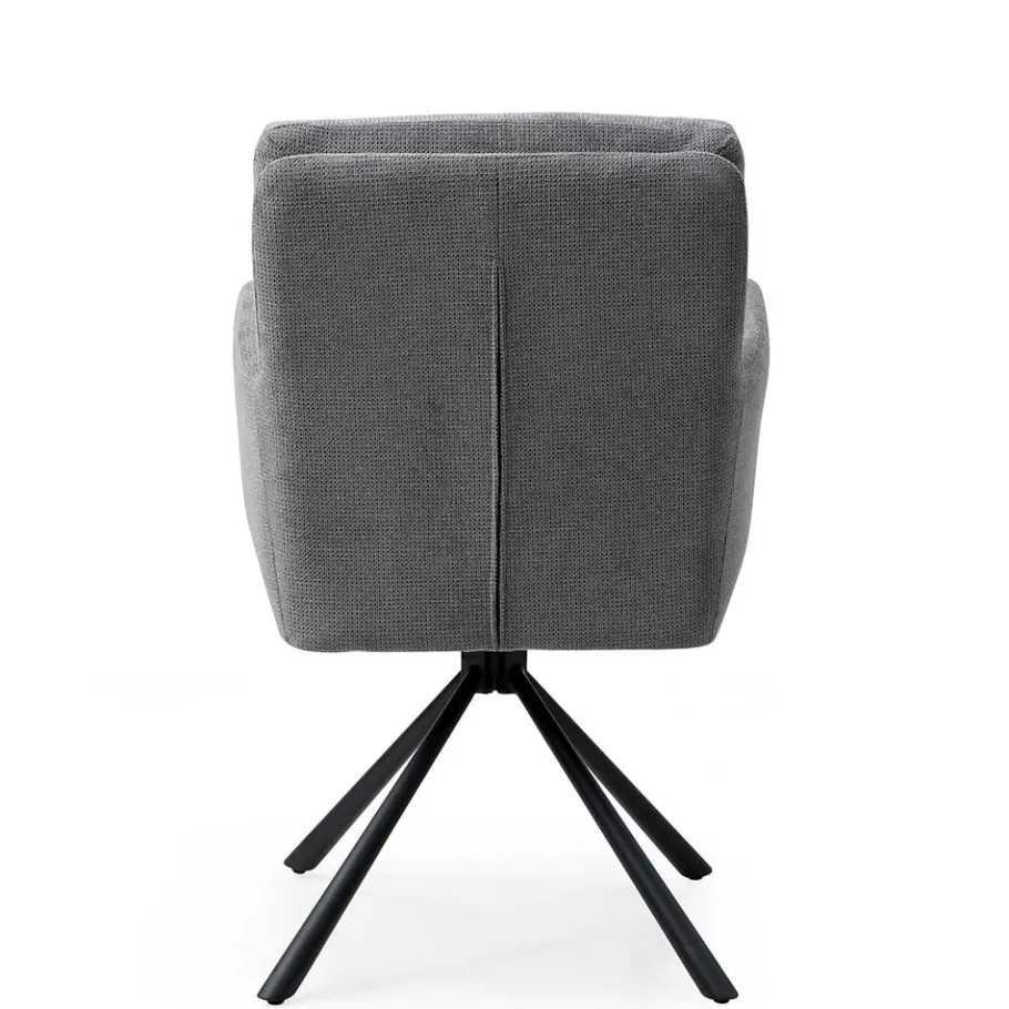 New Wohnen Design Tischsessel in Grau - drehbar - Portland S (2er Set)
