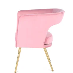 Online Wohnen Design Tischsessel in Rosa & Gold - Castianon