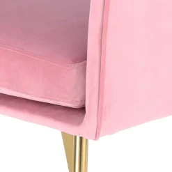 Online Wohnen Design Tischsessel in Rosa & Gold - Castianon