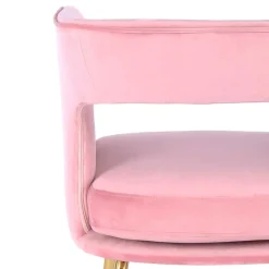 Online Wohnen Design Tischsessel in Rosa & Gold - Castianon
