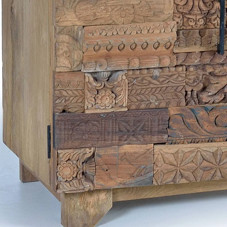 New Wohnen Design Türen-Kommode aus Mangoholz rustikal - Lacid
