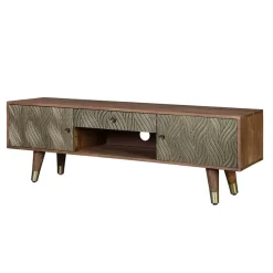 Hot Wohnen Design TV Kommode aus Mangoholz und Metall - Filurina
