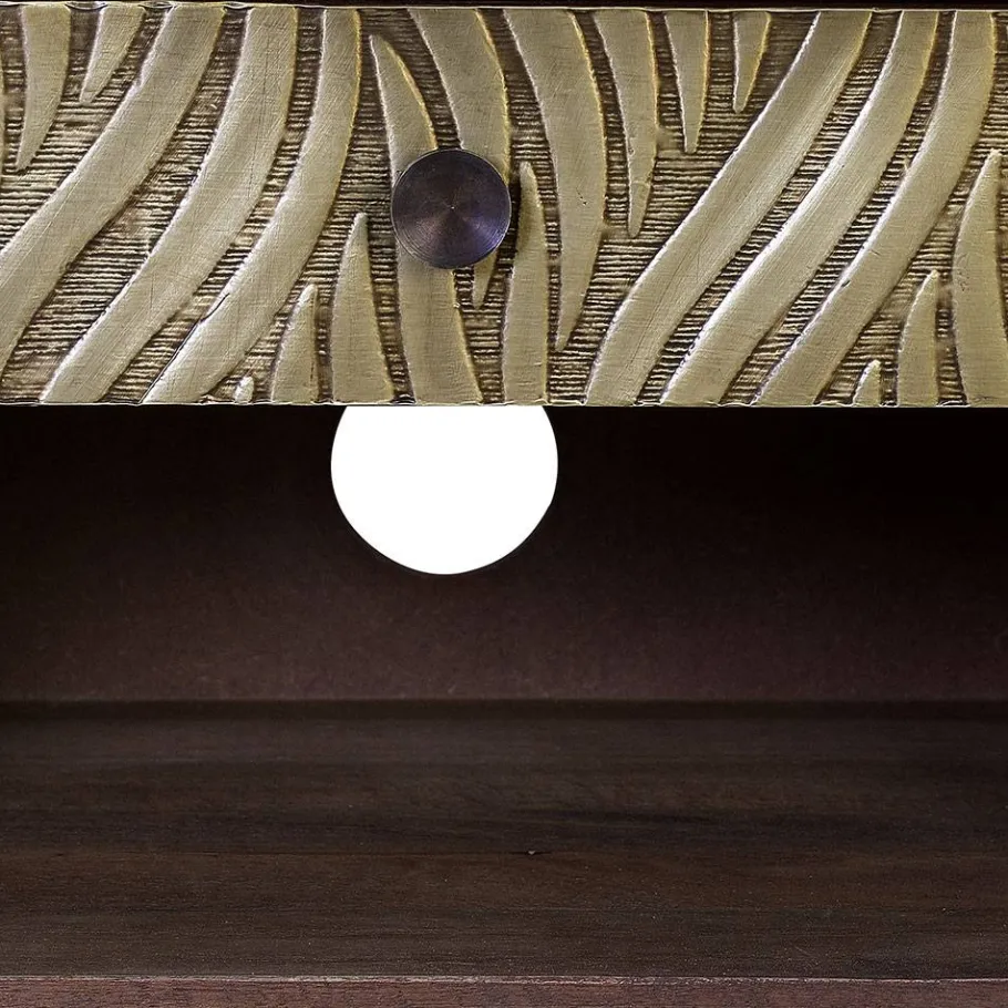 Hot Wohnen Design TV Kommode aus Mangoholz und Metall - Filurina