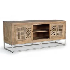 New Wohnen Design TV Lowboard aus Mangobaum Massivholz - Valuta