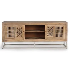 New Wohnen Design TV Lowboard aus Mangobaum Massivholz - Valuta