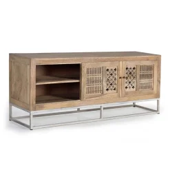 New Wohnen Design TV Lowboard aus Mangobaum Massivholz - Valuta