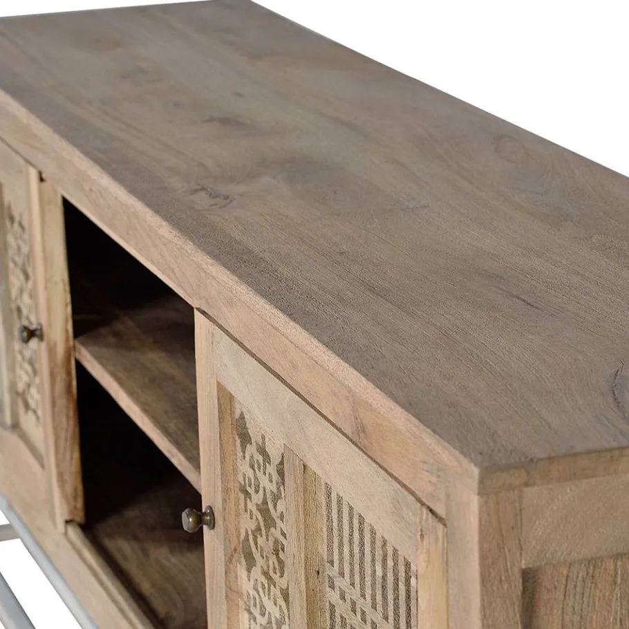 New Wohnen Design TV Lowboard aus Mangobaum Massivholz - Valuta