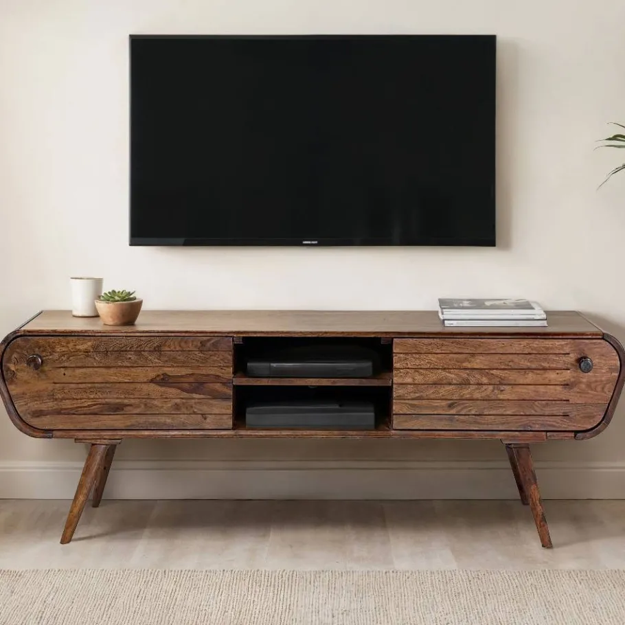 Hot Wohnen Design TV-Board aus Sheesham Massivholz - Polariso