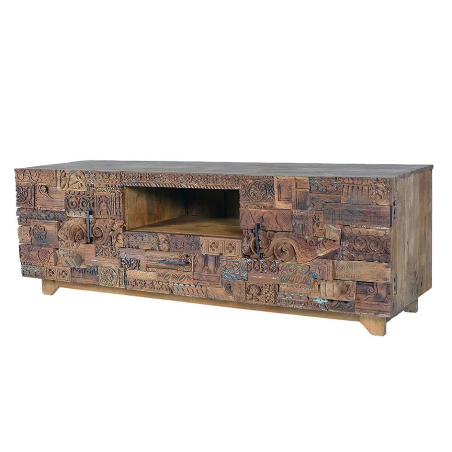 New Wohnen Design TV-Lowboard aus Mangoholz rustikal - Lacid