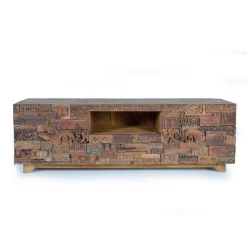 New Wohnen Design TV-Lowboard aus Mangoholz rustikal - Lacid