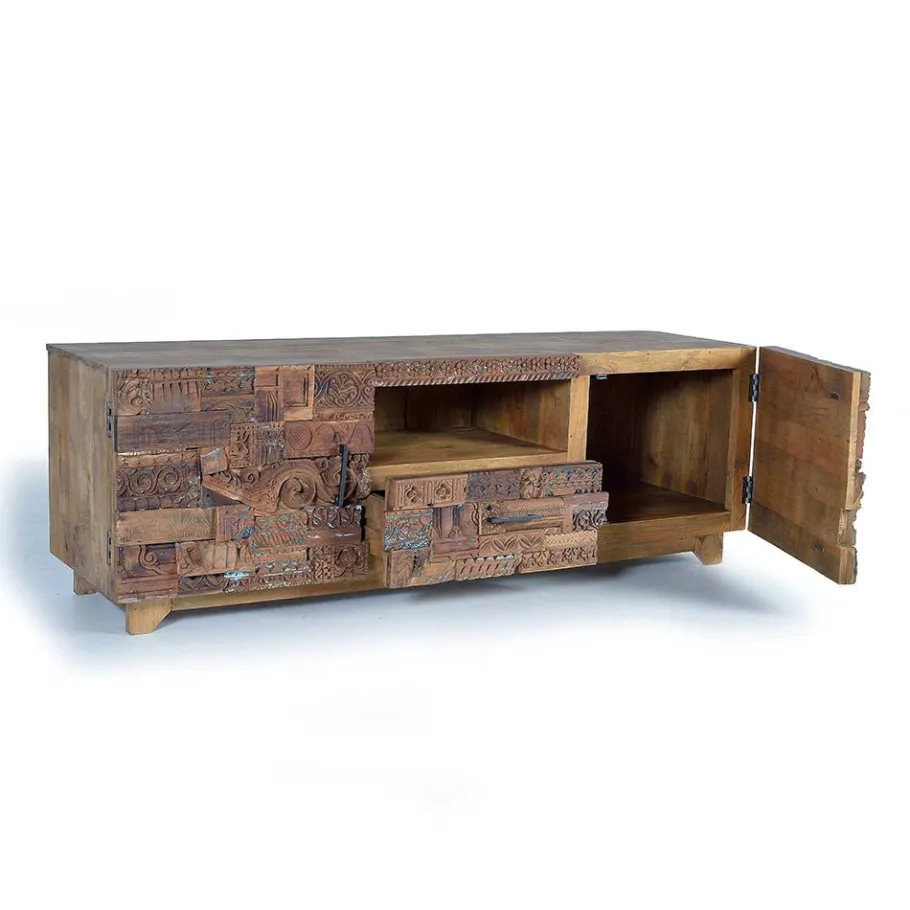 New Wohnen Design TV-Lowboard aus Mangoholz rustikal - Lacid