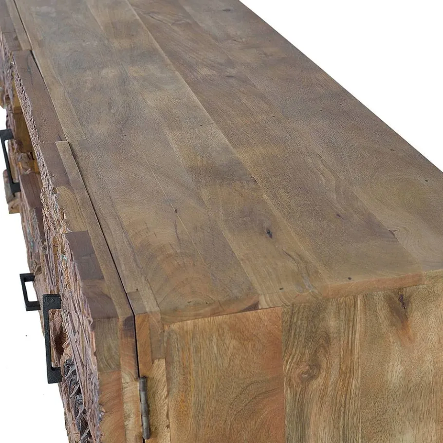 New Wohnen Design TV-Lowboard aus Mangoholz rustikal - Lacid