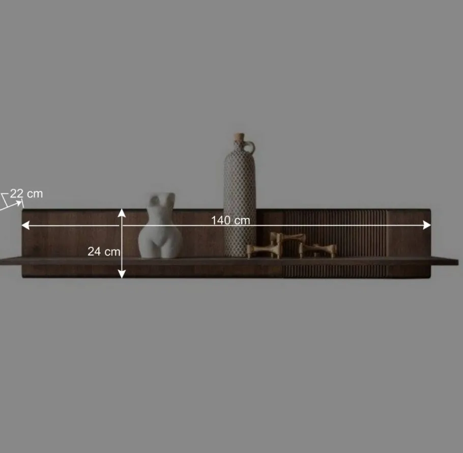 Sale Wohnen Design Wandboard in Braun geölt - Malawi
