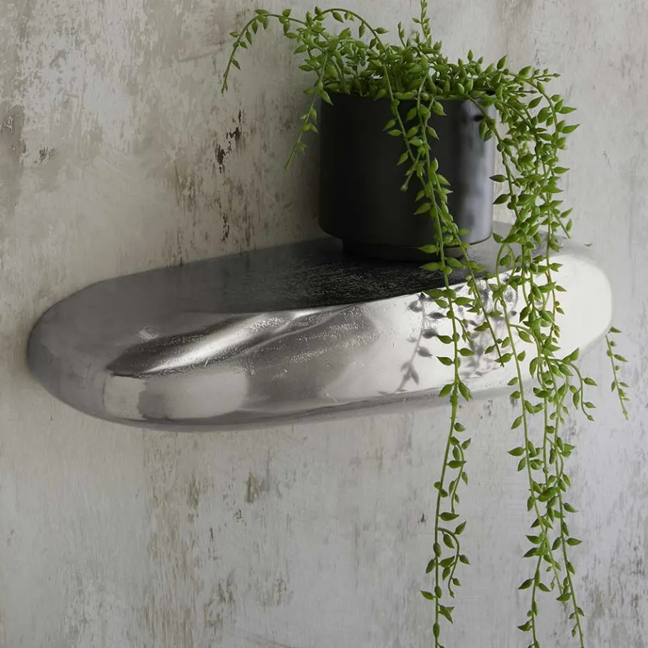 Best Wohnen Design Wandregal in Nickelfarben - Indrya
