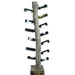 Best Wohnen Design Weinregal aus Holzstamm Teak massiv - Teako