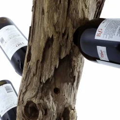 Best Wohnen Design Weinregal aus Holzstamm Teak massiv - Teako