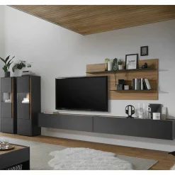 Hot Wohnen Design Wohnwand als günstiges Set - Ahilav (fünfteilig)