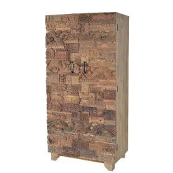 Hot Wohnen Design Wohnzimmerschrank aus Mangoholz rustikal - Lacid