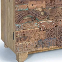 Hot Wohnen Design Wohnzimmerschrank aus Mangoholz rustikal - Lacid