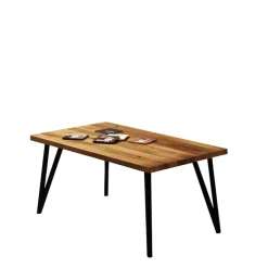 Outlet Wohnen Design Wohnzimmertisch aus Wildeiche & Stahl - Mandirov