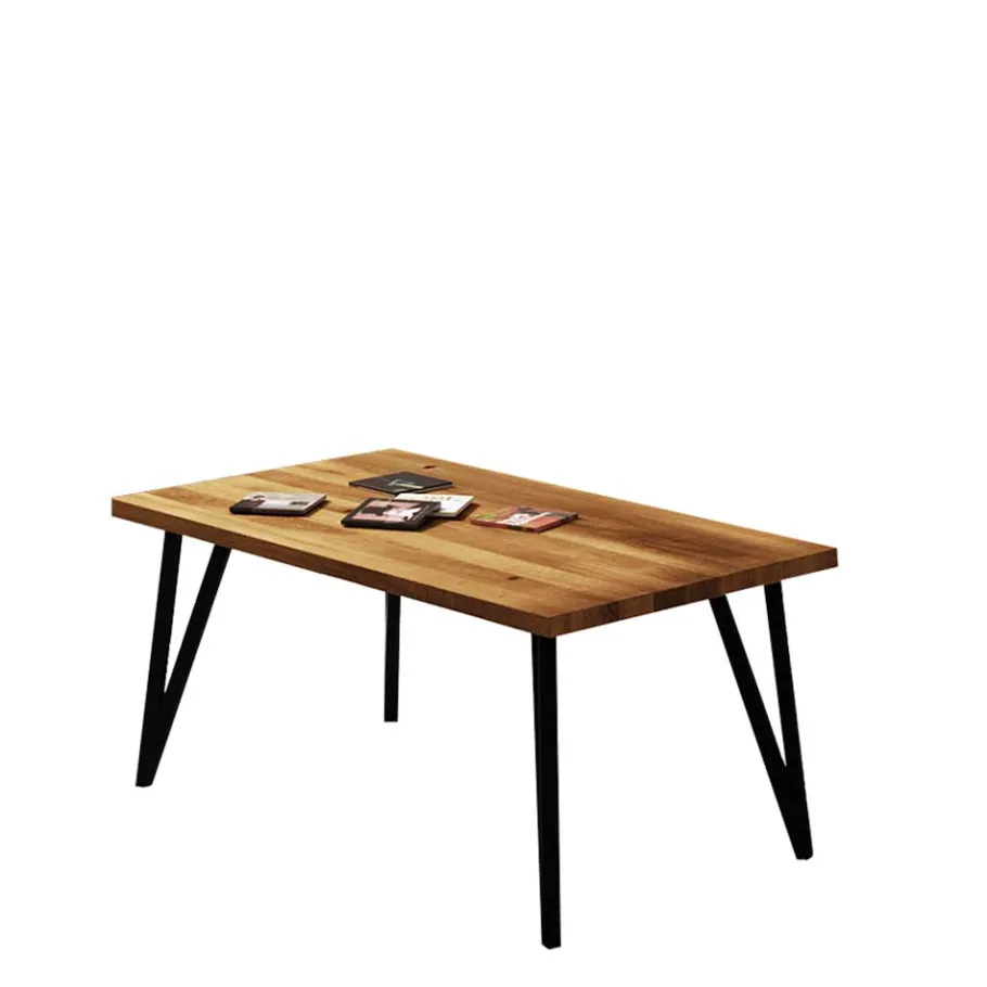 Outlet Wohnen Design Wohnzimmertisch aus Wildeiche & Stahl - Mandirov
