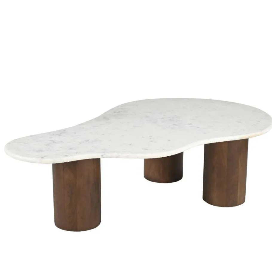 New Wohnen Design Wohnzimmertisch mit Marmorplatte - Tanky