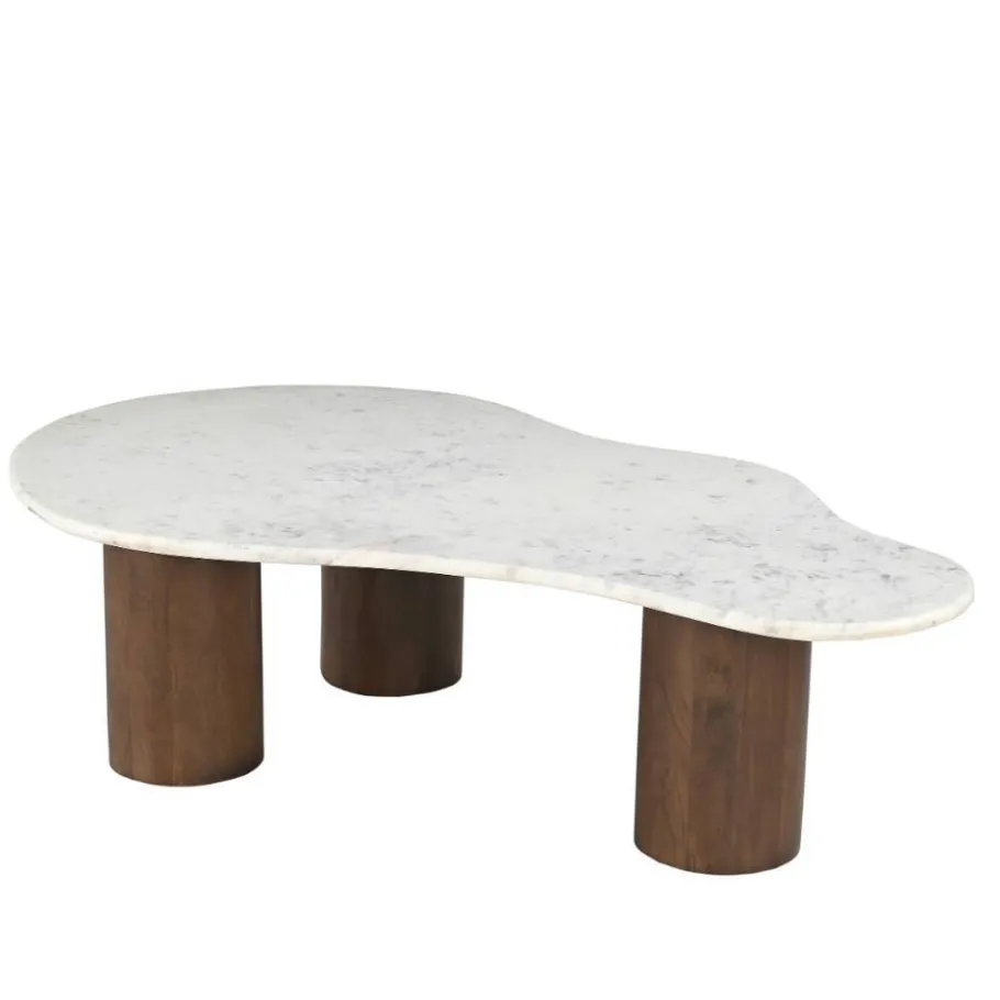 New Wohnen Design Wohnzimmertisch mit Marmorplatte - Tanky