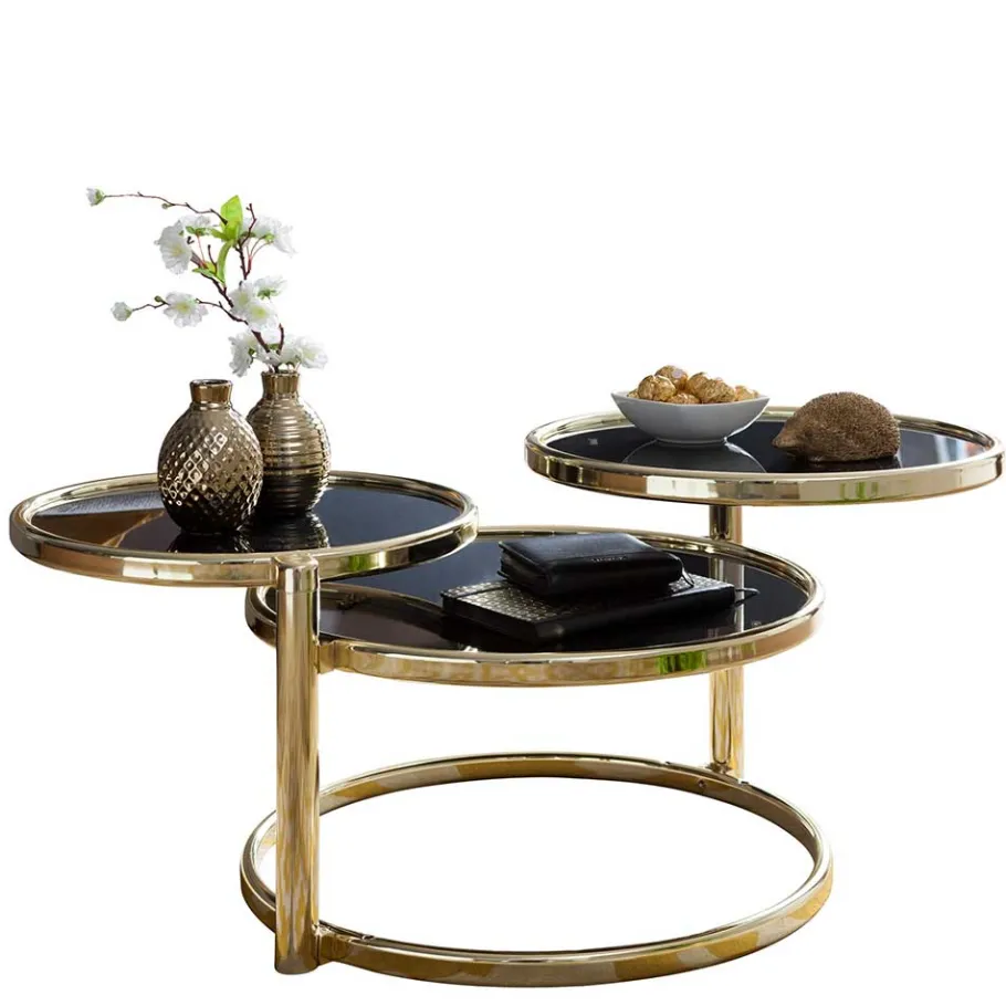 Sale Wohnen Design Wohnzimmertisch mit 3 Glas Platten - Santorina