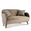 Hot Wohnen Design Zweisitzer in Beige und Hellbraun - Maria