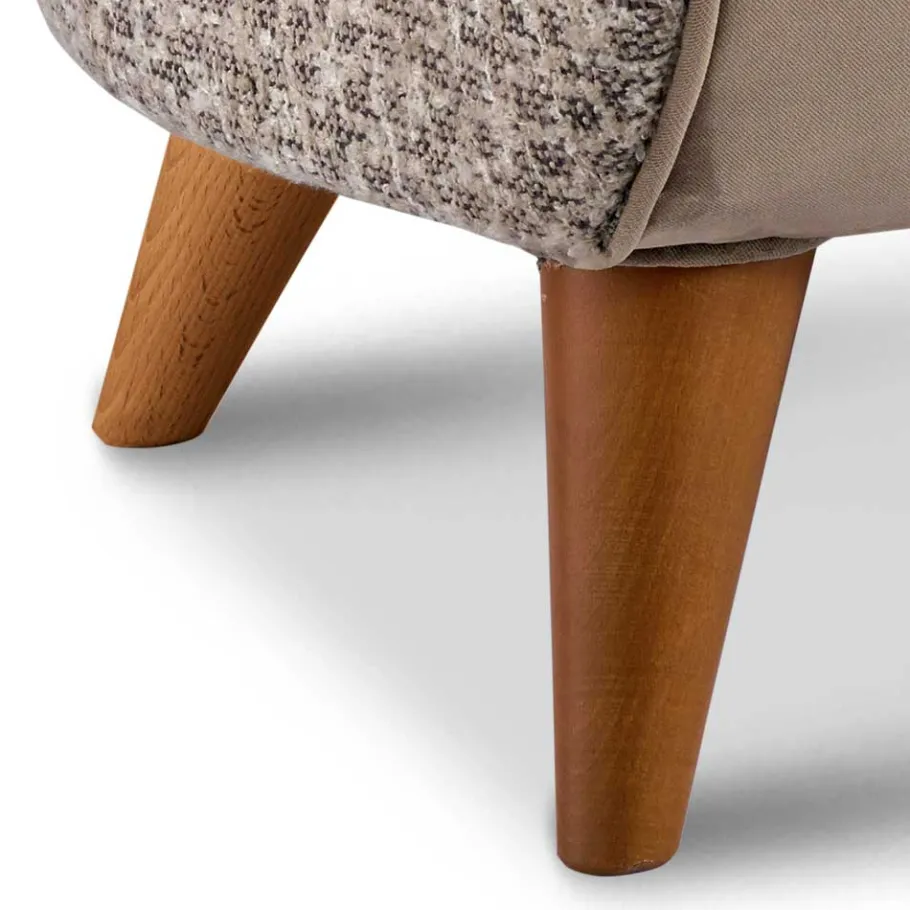 Hot Wohnen Design Zweisitzer in Beige und Hellbraun - Maria