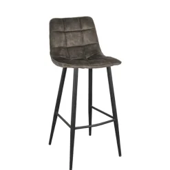 Online Wohnen Design-Barstühle in Dunkelgrün Velours - Ciudada (2er Set)