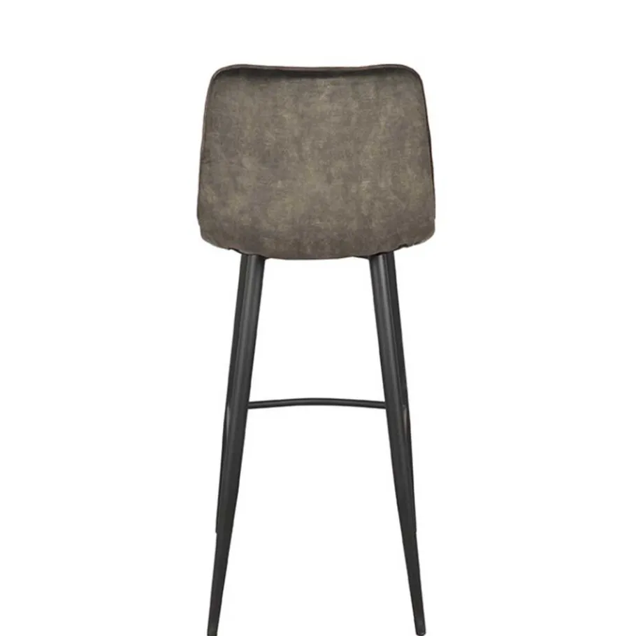 Online Wohnen Design-Barstühle in Dunkelgrün Velours - Ciudada (2er Set)