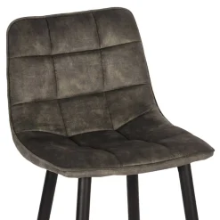 Online Wohnen Design-Barstühle in Dunkelgrün Velours - Ciudada (2er Set)