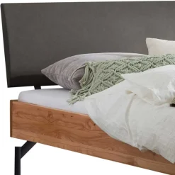 Clearance Wohnen Designbett aus Wildbuche Natur & Kunstleder - Adreana