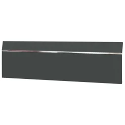 Outlet Wohnen Designbett in Dunkelgrau mit Chrom - Bambina