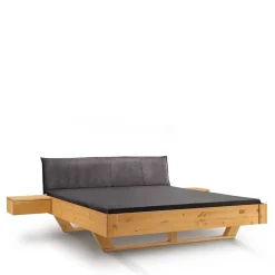 Sale Wohnen Designbett mit Holzkufen aus Kiefer gelaugt - Ravilon