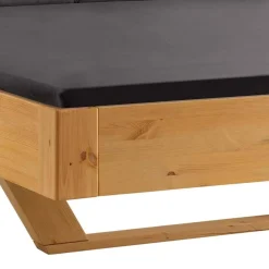 Sale Wohnen Designbett mit Holzkufen aus Kiefer gelaugt - Ravilon
