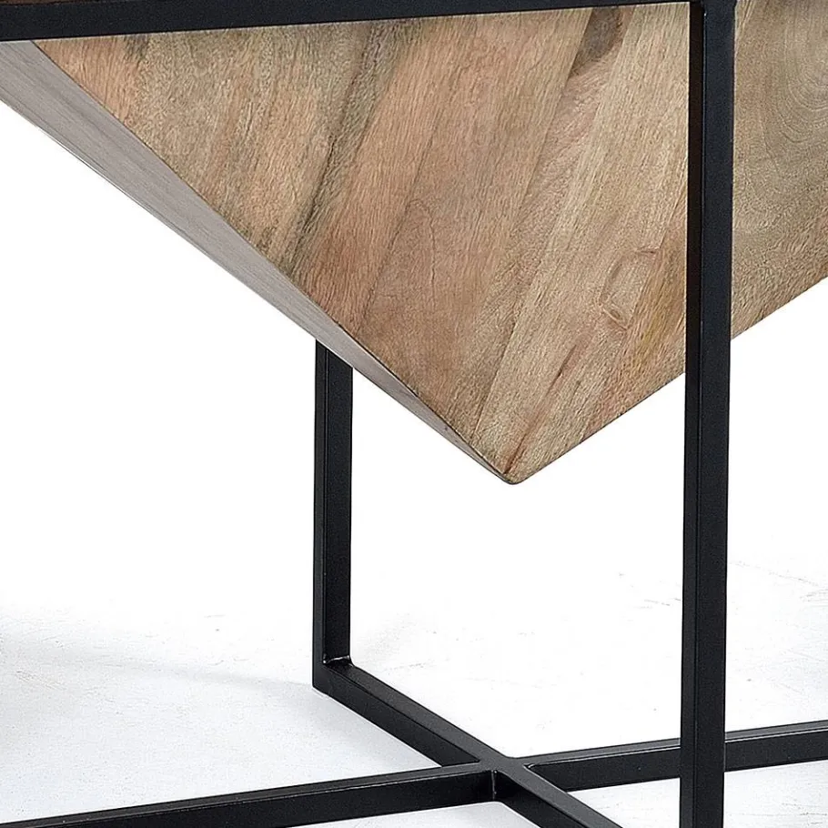 Best Wohnen Design-Couchtisch aus Mangobaum Massivholz - Rovakis