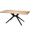 Online Wohnen Design-Eichentisch mit Buchenholz-Spidergestell - Drakura