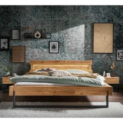 Best Wohnen Designer Balkenbett Wildeiche mit LED - Elise