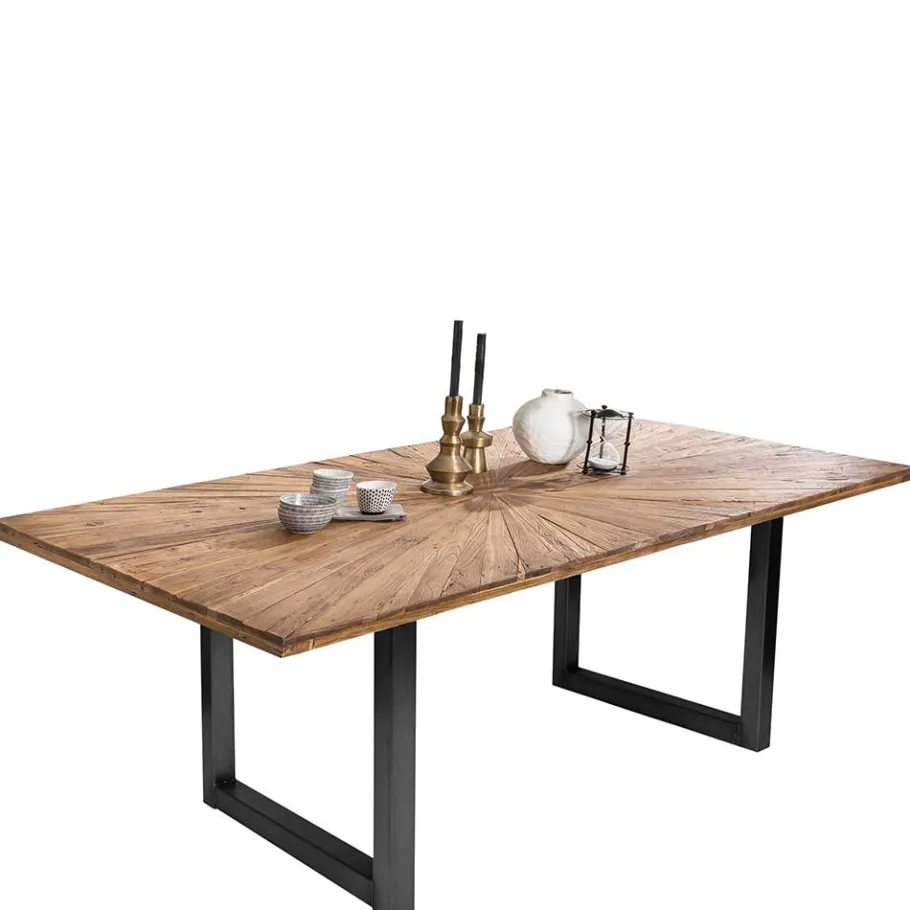 Hot Wohnen Designer Esstisch aus Recyclingholz Teak - Lolly