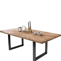 Hot Wohnen Designer Esstisch aus Recyclingholz Teak - Lolly