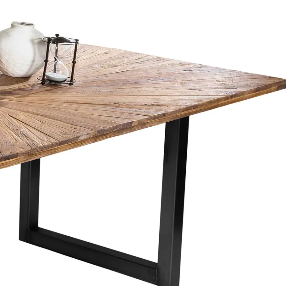 Hot Wohnen Designer Esstisch aus Recyclingholz Teak - Lolly