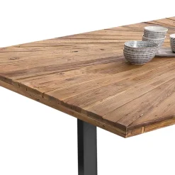 Hot Wohnen Designer Esstisch aus Recyclingholz Teak - Lolly