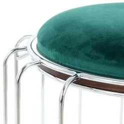 Clearance Wohnen Designer Hocker in Grün Samt - Mundary