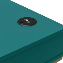Online Wohnen Designer Schreibtisch in Petrol und Messing - Belego