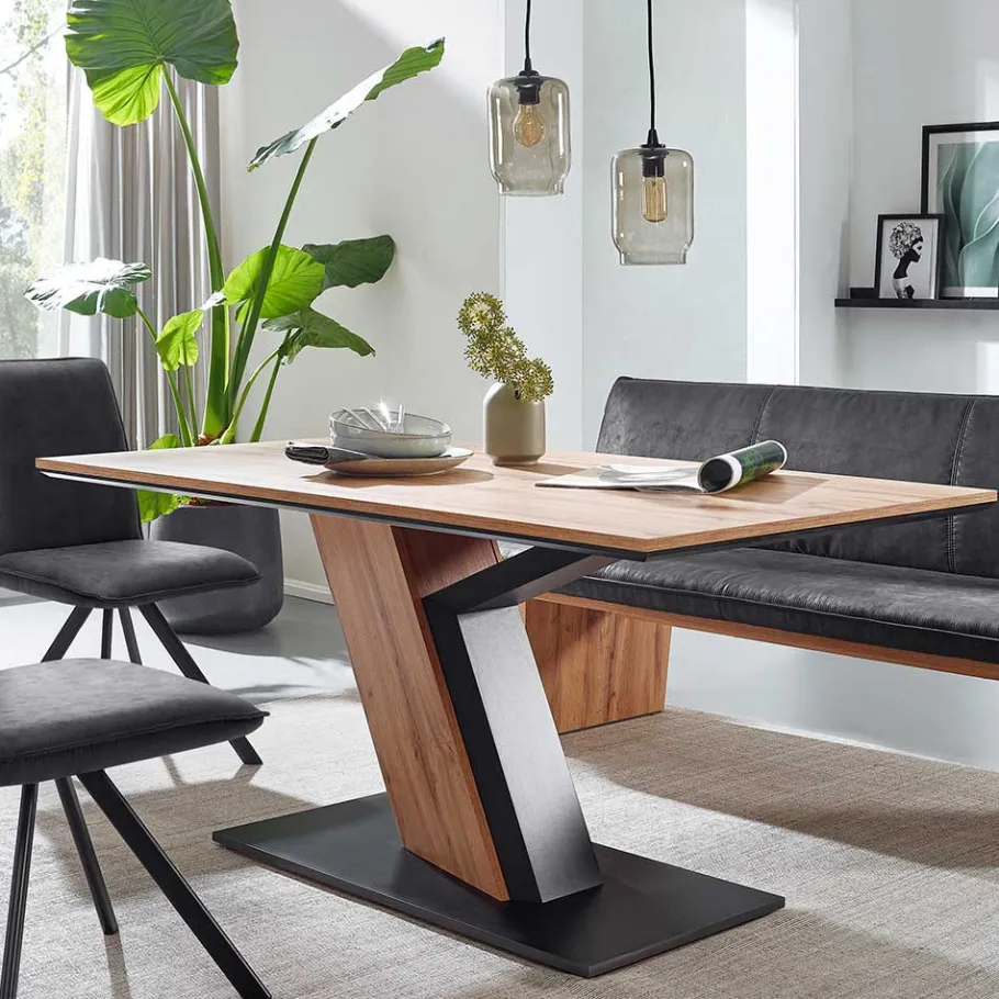 Outlet Wohnen Designer Säulentisch in Wildeiche NB - Craig