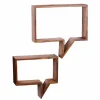 Best Wohnen Designer Wandregal Set Hoslo aus Massivholz Sheesham (zweiteilig)